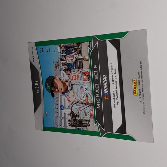 2021 Prizm Purple Michael Self NASCAR Autographed Card 11/99 - Picture 3 of 4